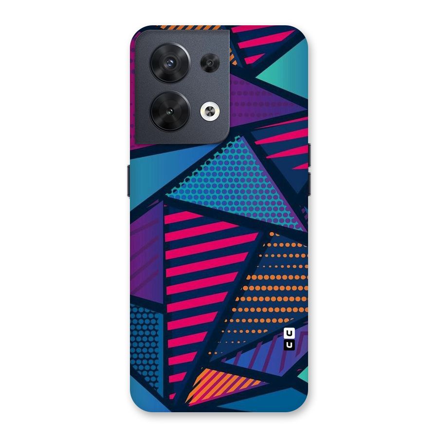 Abstract Lines Polka Back Case for Oppo Reno8 5G