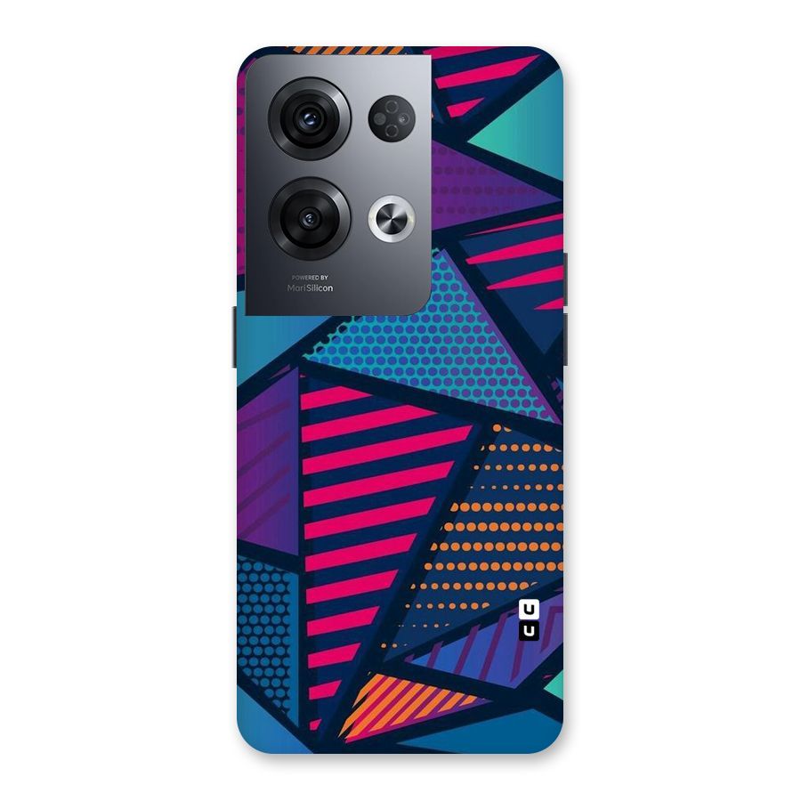 Abstract Lines Polka Back Case for Oppo Reno8 Pro 5G