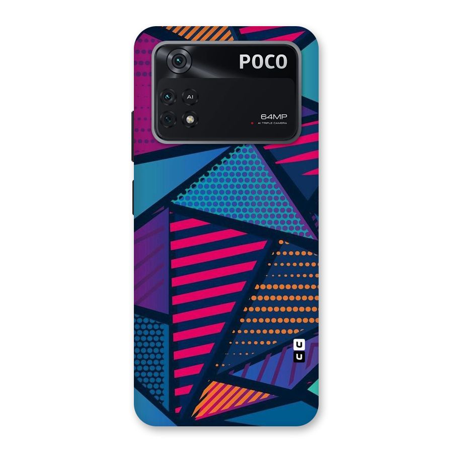Abstract Lines Polka Back Case for Poco M4 Pro 4G