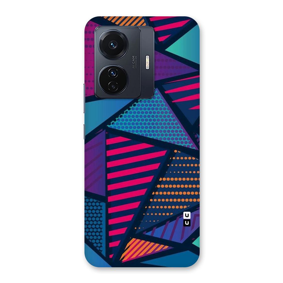 Abstract Lines Polka Back Case for Vivo T1 Pro