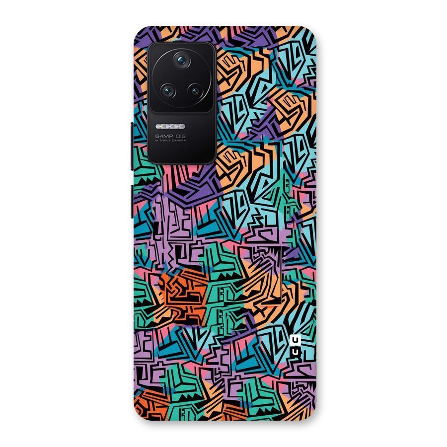 Abstract Lining Colors Back Case for Poco F4 5G