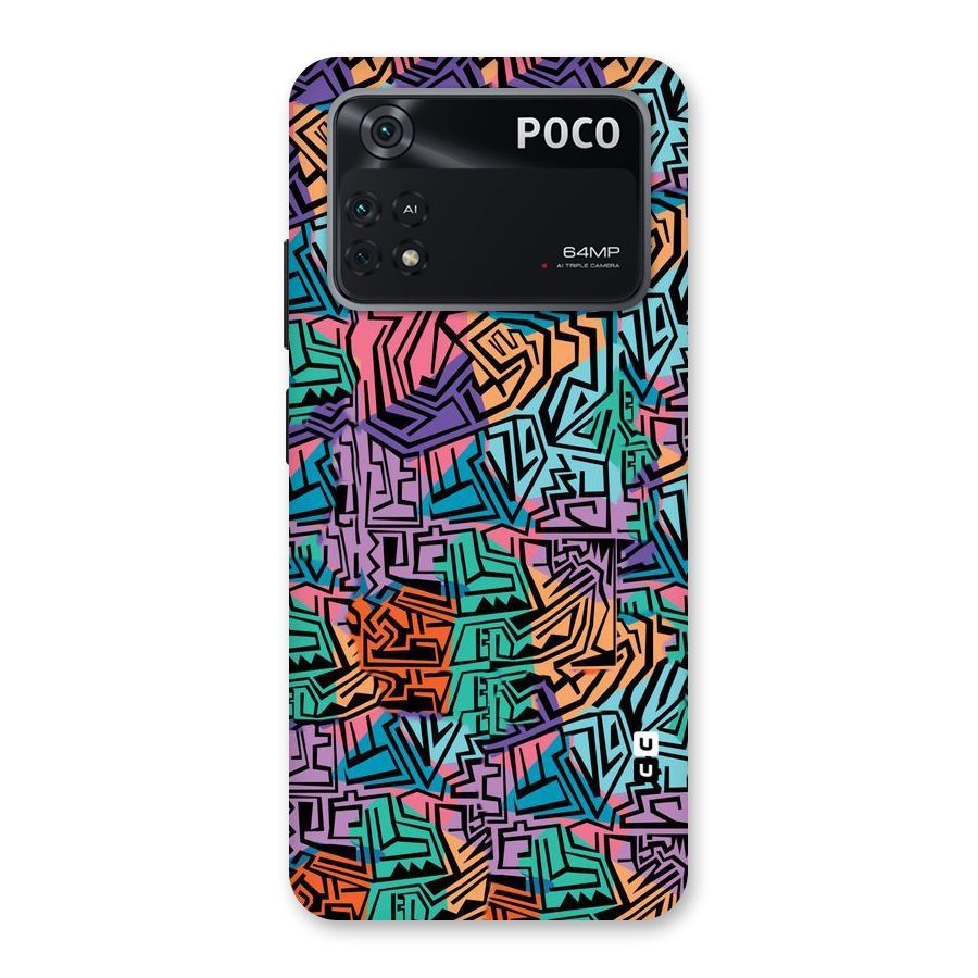 Abstract Lining Colors Back Case for Poco M4 Pro 4G
