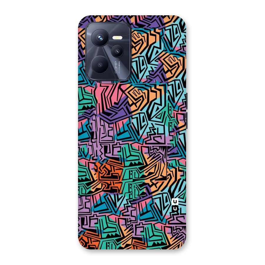 Abstract Lining Colors Back Case for Realme C35