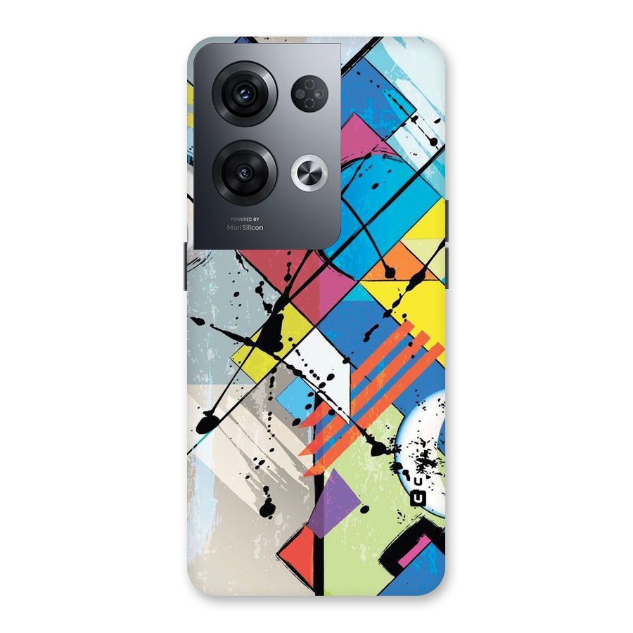 Abstract Paint Shape Back Case for Oppo Reno8 Pro 5G