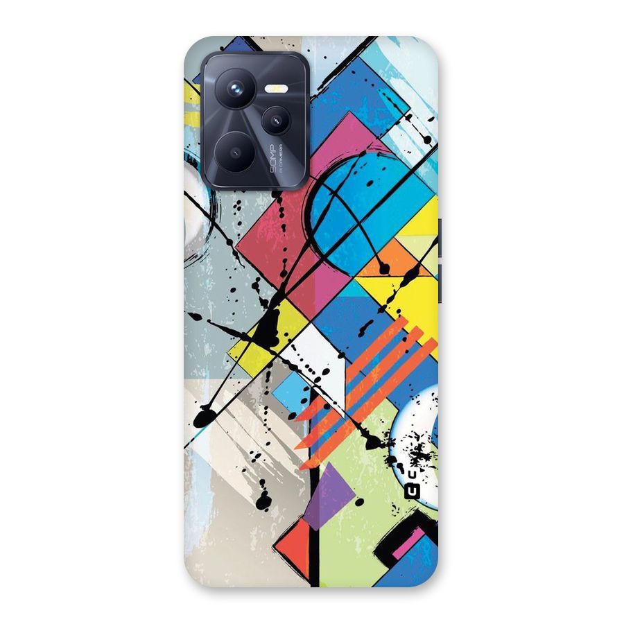 Abstract Paint Shape Back Case for Realme C35