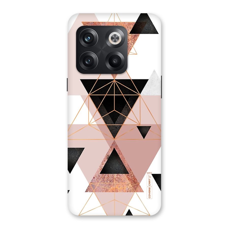 Abstract Rose Gold Triangles Back Case for OnePlus 10T