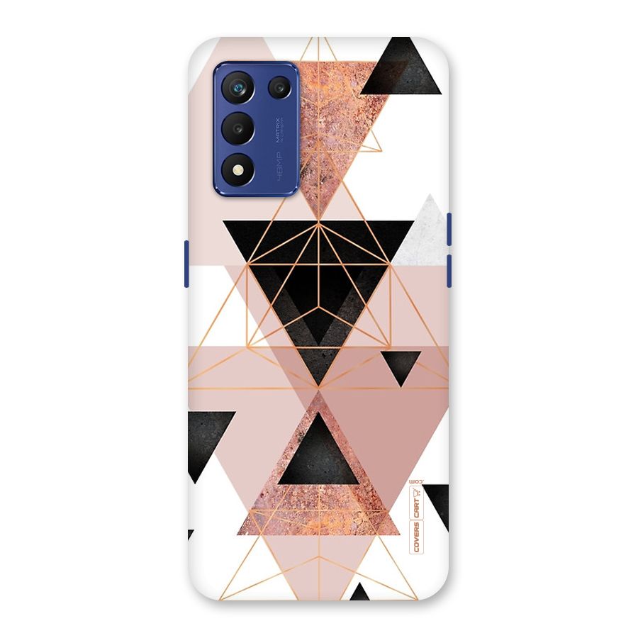 Abstract Rose Gold Triangles Back Case for Realme 9 5G Speed