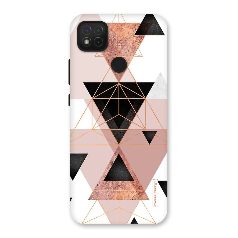 Abstract Rose Gold Triangles Back Case for Redmi 9 Activ