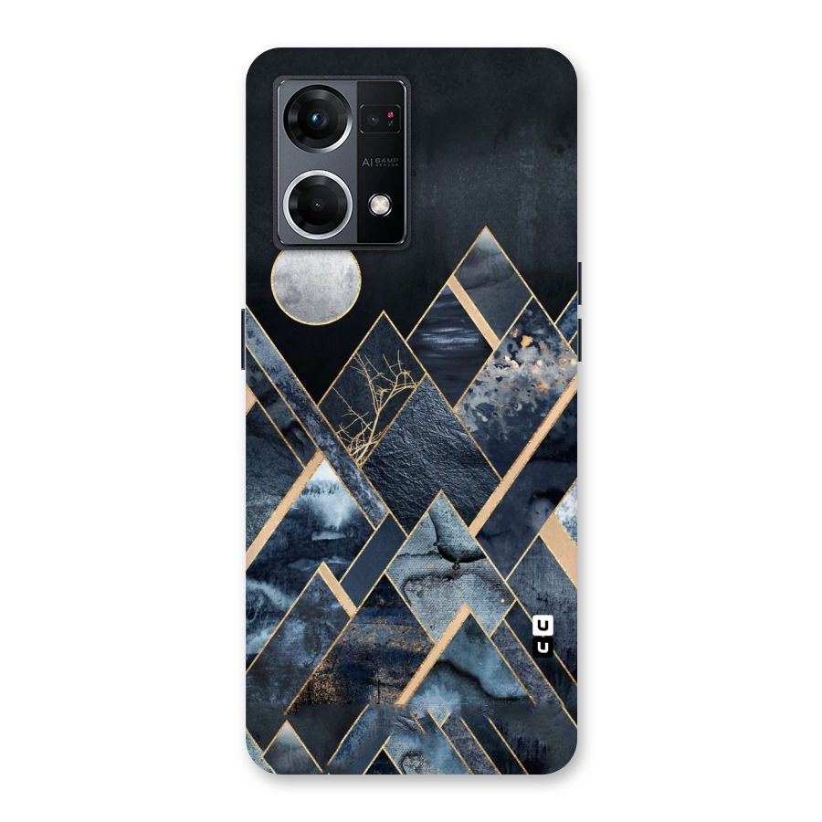 Abstract Scenic Design Glass Back Case for Oppo F21 Pro 5G