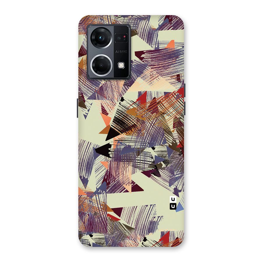 Abstract Sketch Glass Back Case for Oppo F21 Pro 5G