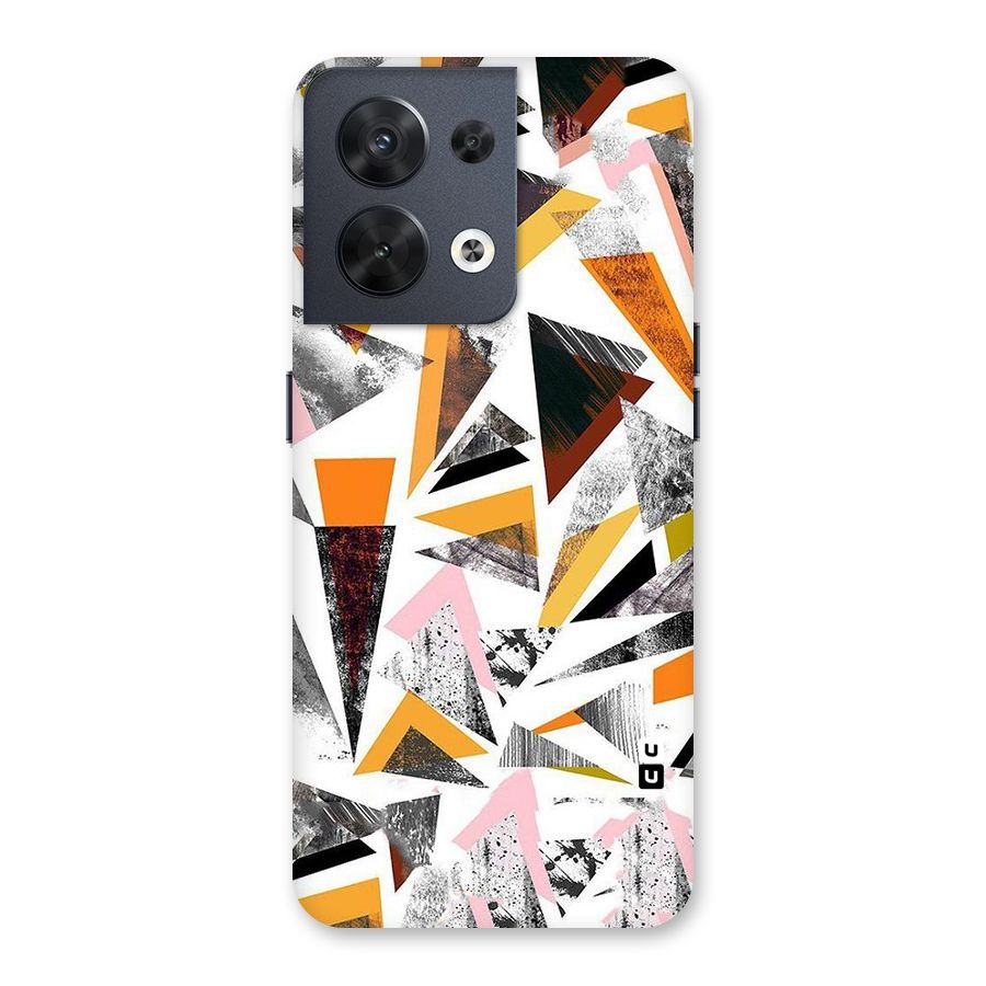 Abstract Sketchy Triangles Back Case for Oppo Reno8 5G