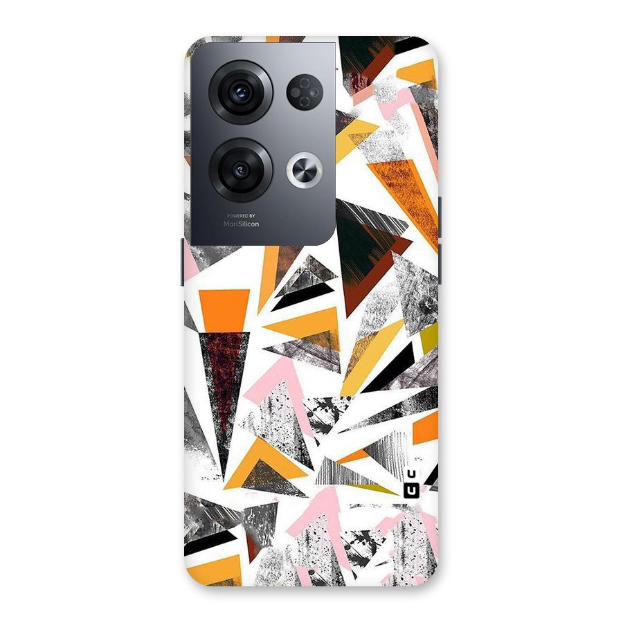 Abstract Sketchy Triangles Back Case for Oppo Reno8 Pro 5G