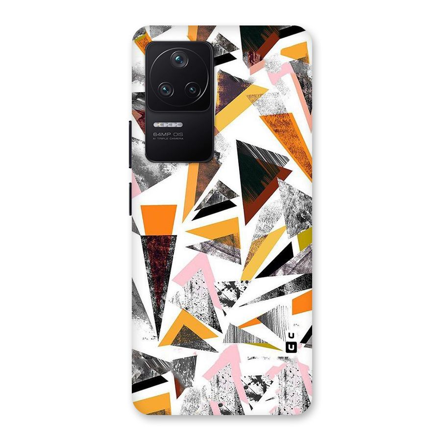 Abstract Sketchy Triangles Back Case for Poco F4 5G