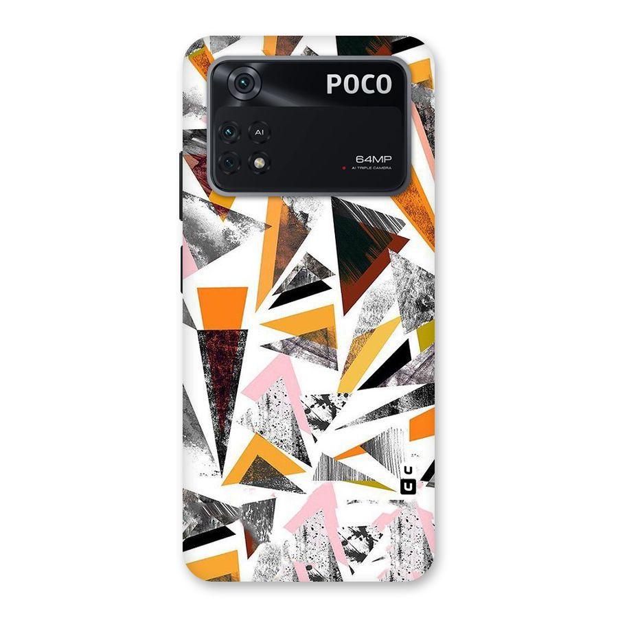 Abstract Sketchy Triangles Back Case for Poco M4 Pro 4G