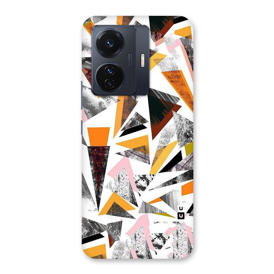 Abstract Sketchy Triangles Back Case for Vivo T1 Pro
