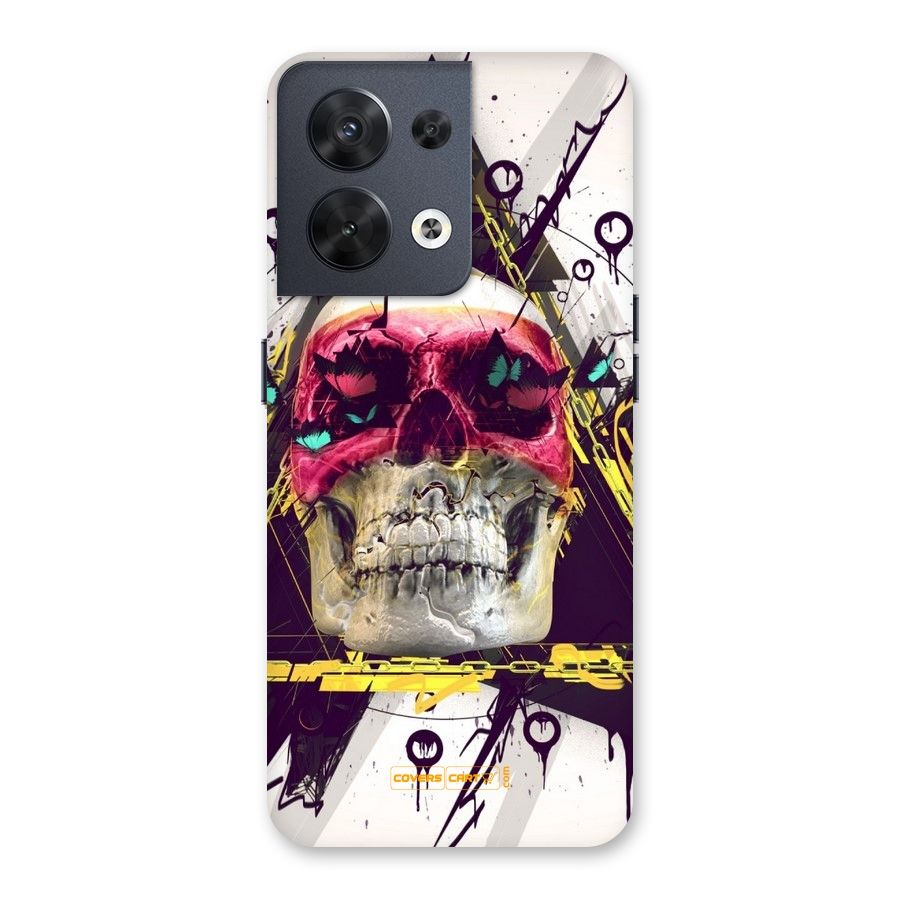 Abstract Skull Back Case for Oppo Reno8 5G