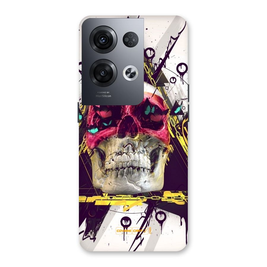 Abstract Skull Back Case for Oppo Reno8 Pro 5G