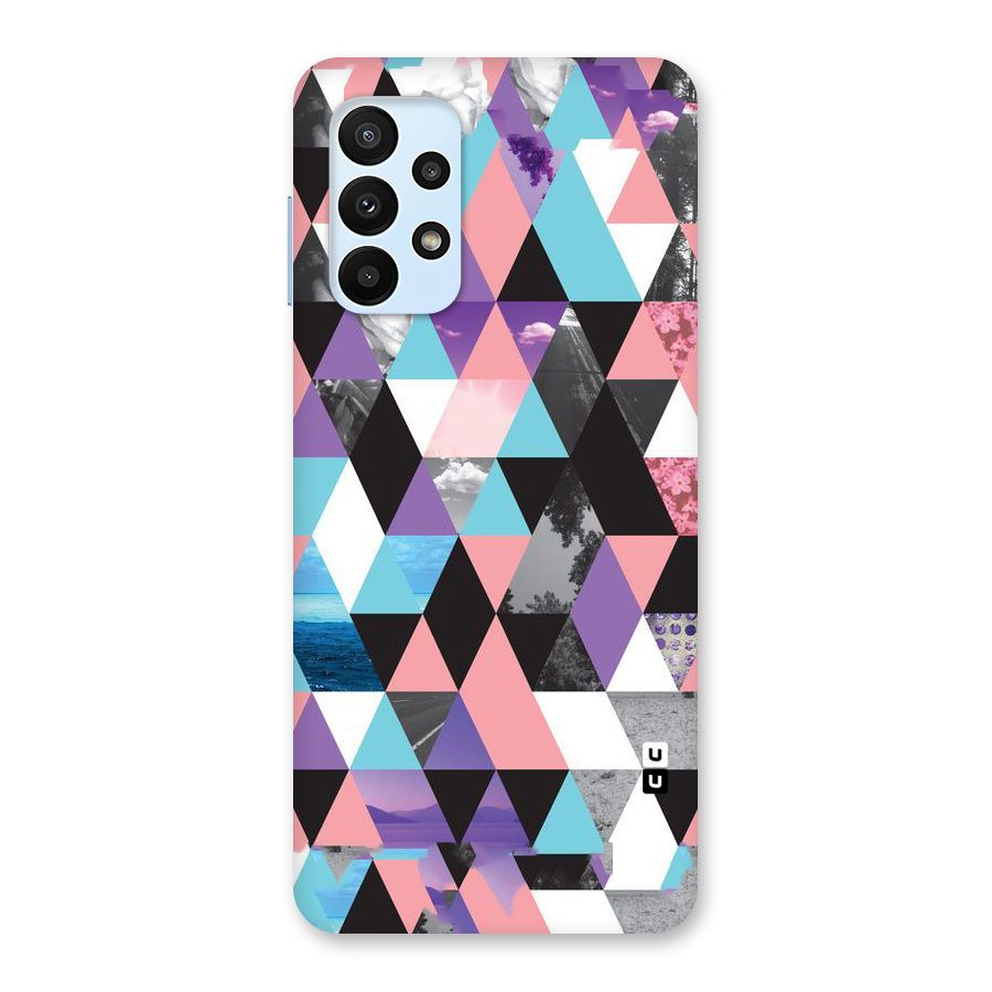 Abstract Splash Triangles Back Case for Galaxy A23