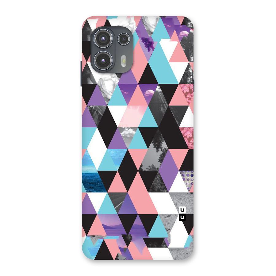 Abstract Splash Triangles Back Case for Motorola Edge 20 Fusion