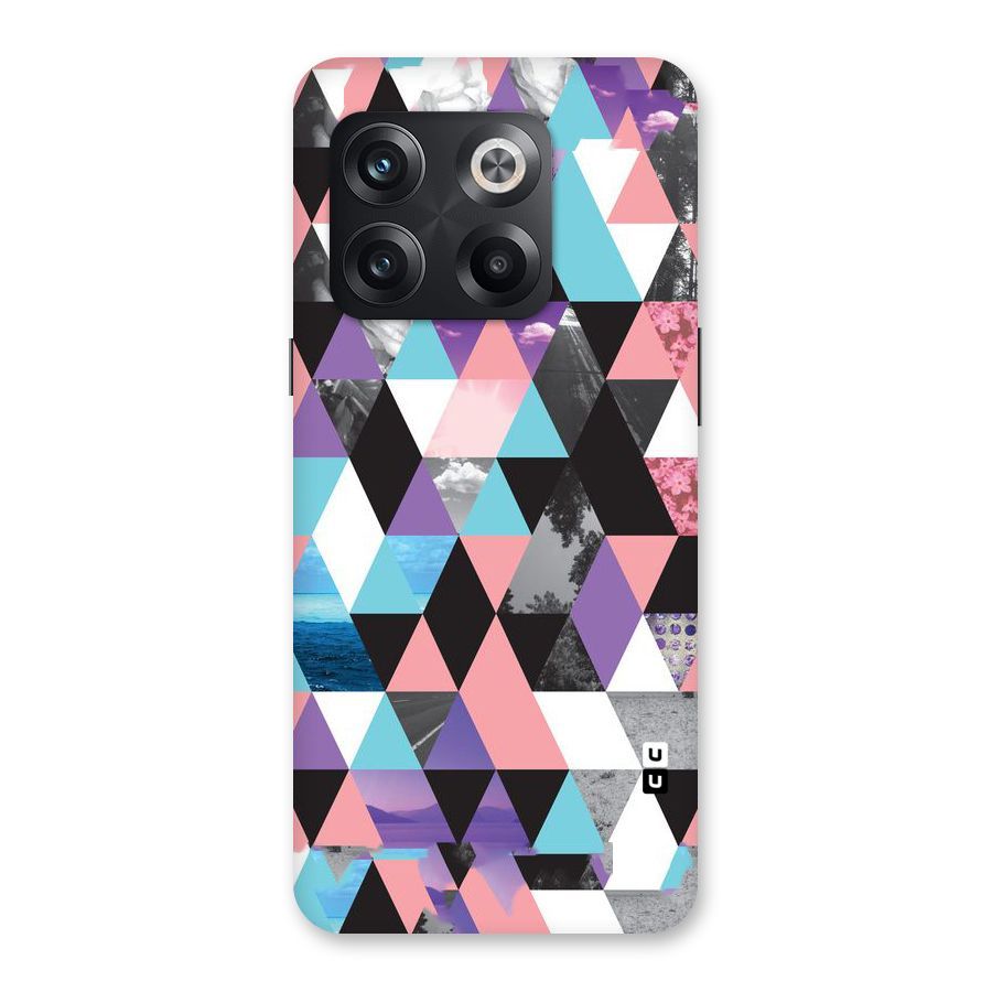 Abstract Splash Triangles Back Case for OnePlus 10T