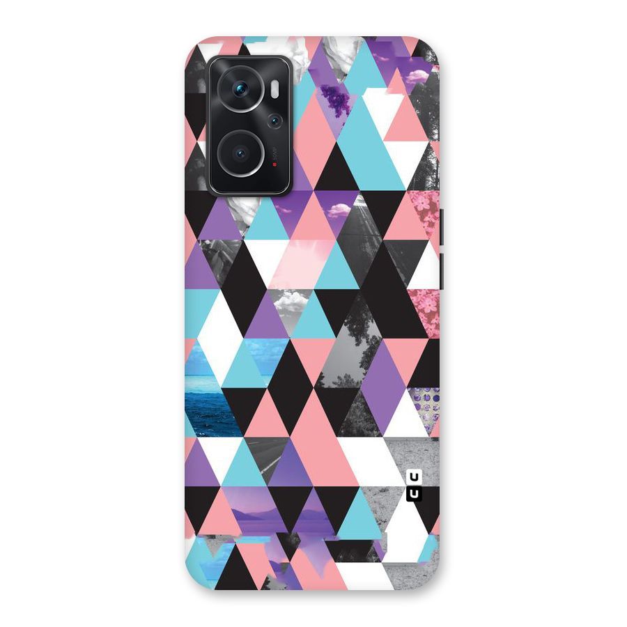 Abstract Splash Triangles Back Case for Oppo K10 4G