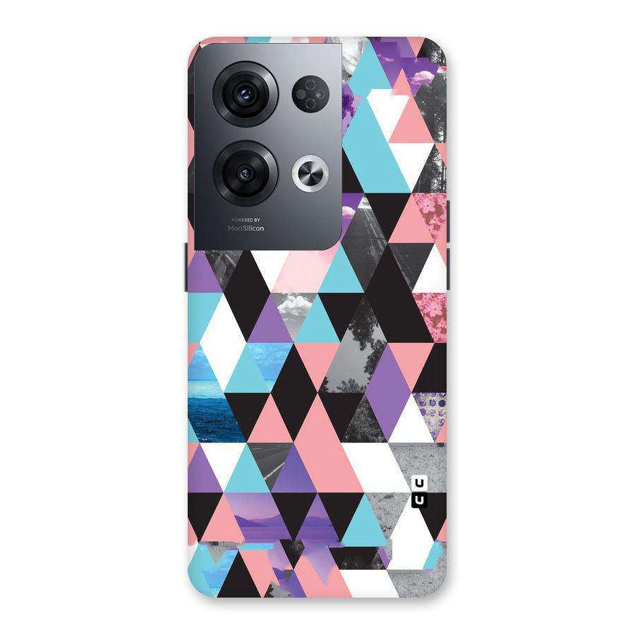 Abstract Splash Triangles Back Case for Oppo Reno8 Pro 5G
