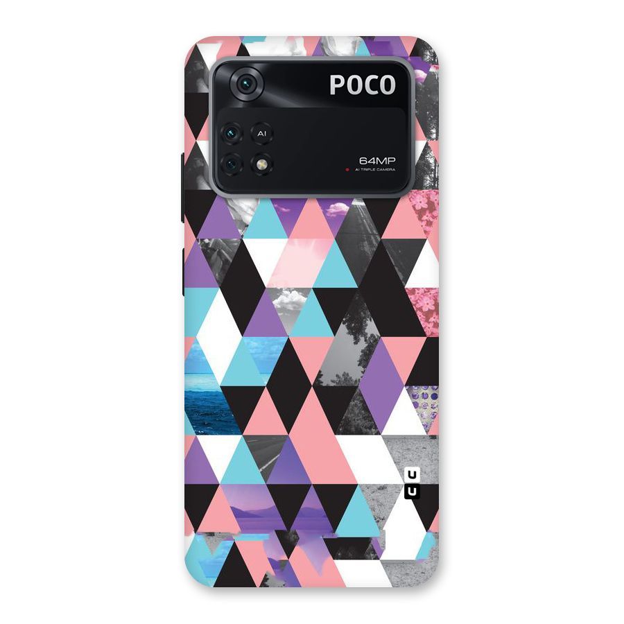 Abstract Splash Triangles Back Case for Poco M4 Pro 4G