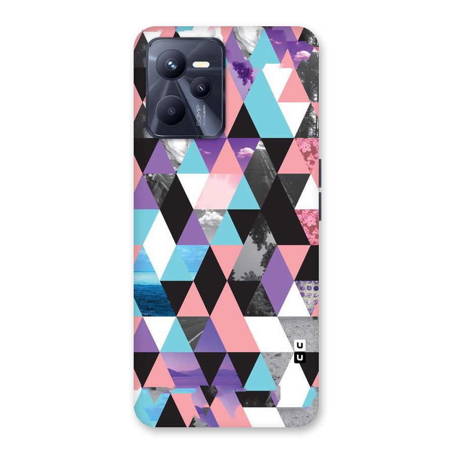 Abstract Splash Triangles Back Case for Realme C35