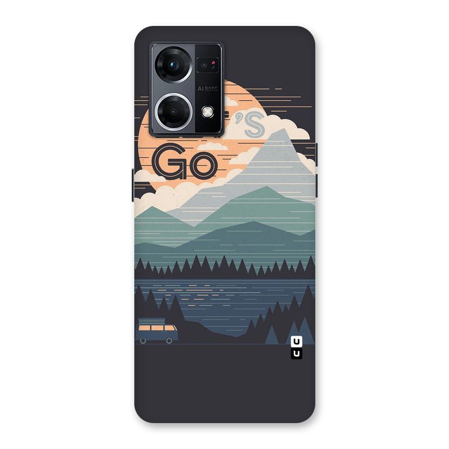 Abstract Travel Glass Back Case for Oppo F21 Pro 5G