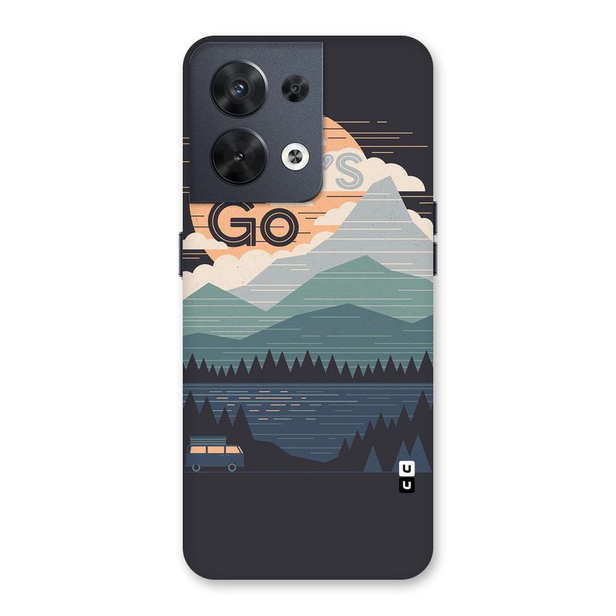 Abstract Travel Back Case for Oppo Reno8 5G
