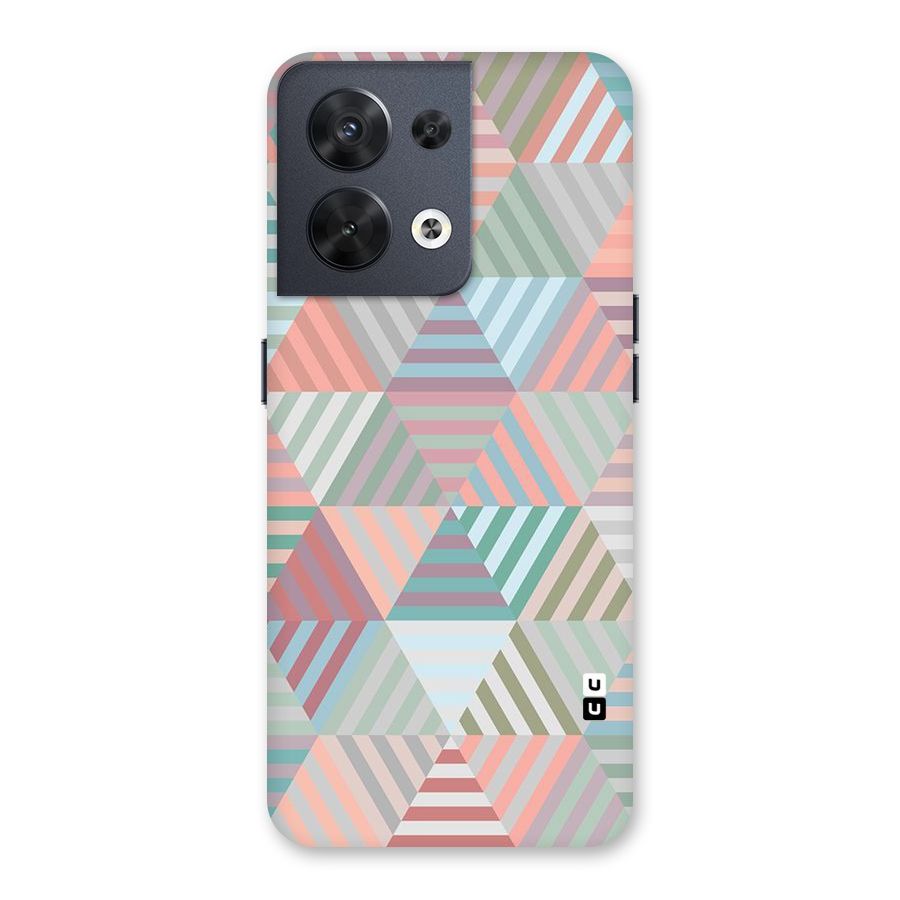 Abstract Triangle Lines Back Case for Oppo Reno8 5G
