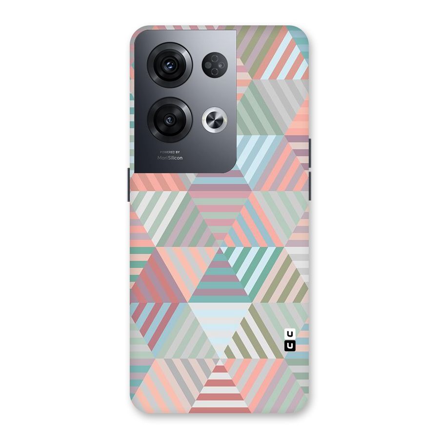 Abstract Triangle Lines Back Case for Oppo Reno8 Pro 5G