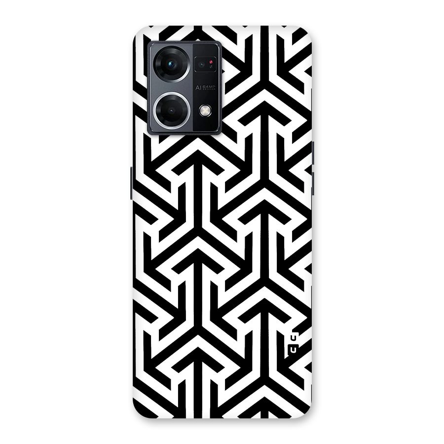 Abstract Triple Arrows Glass Back Case for Oppo F21 Pro 5G