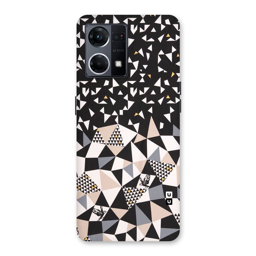 Abstract Varied Triangles Glass Back Case for Oppo F21 Pro 5G