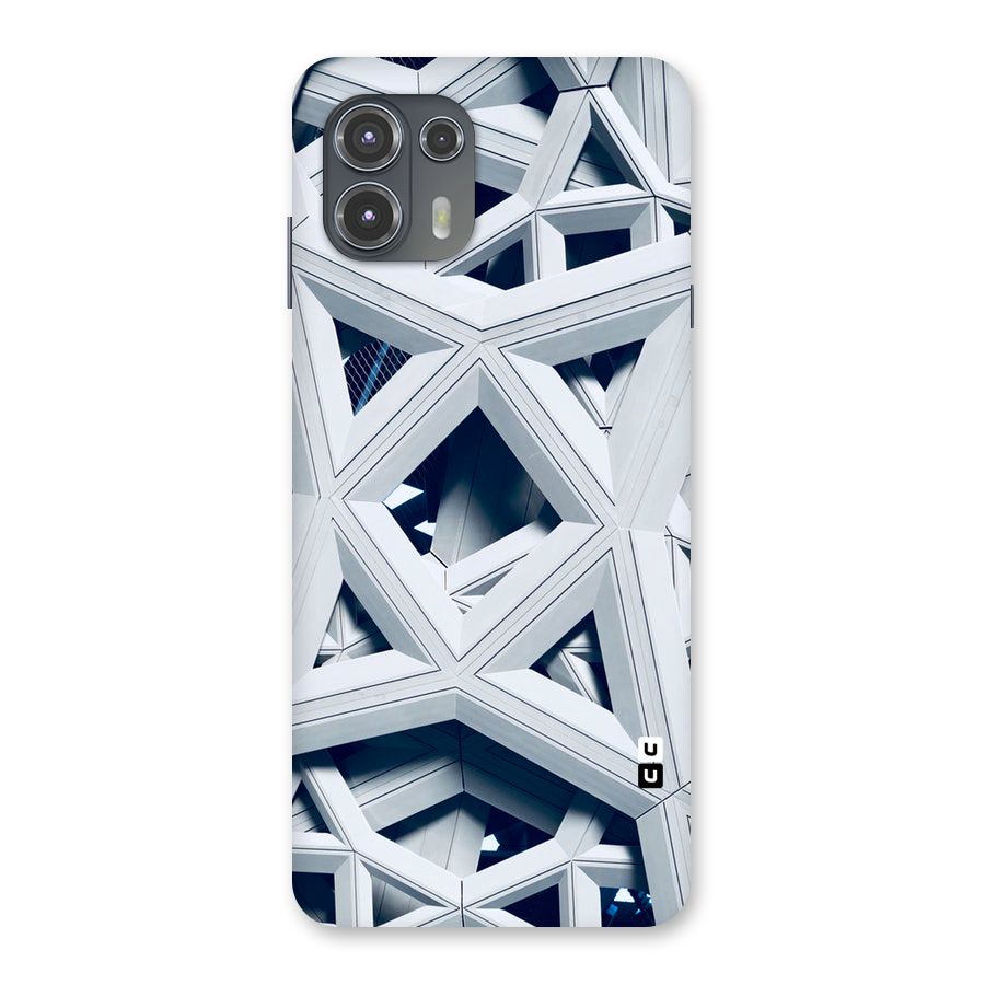 Abstract White Lines Back Case for Motorola Edge 20 Fusion