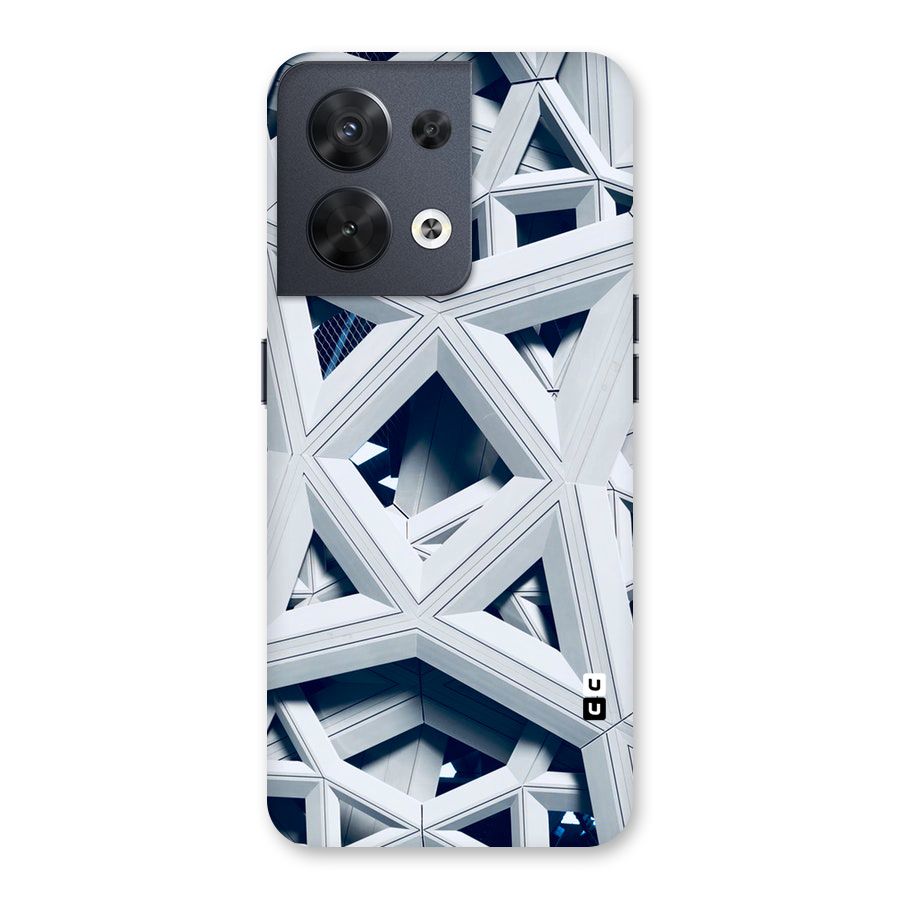 Abstract White Lines Back Case for Oppo Reno8 5G