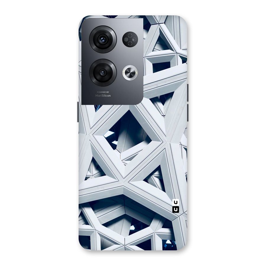 Abstract White Lines Back Case for Oppo Reno8 Pro 5G