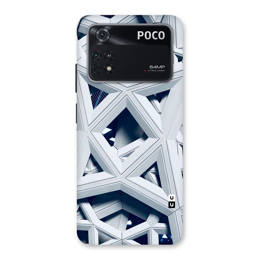 Abstract White Lines Back Case for Poco M4 Pro 4G
