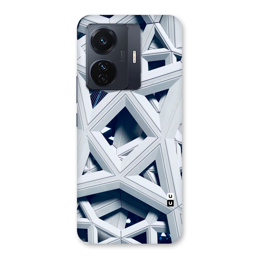 Abstract White Lines Back Case for Vivo T1 Pro