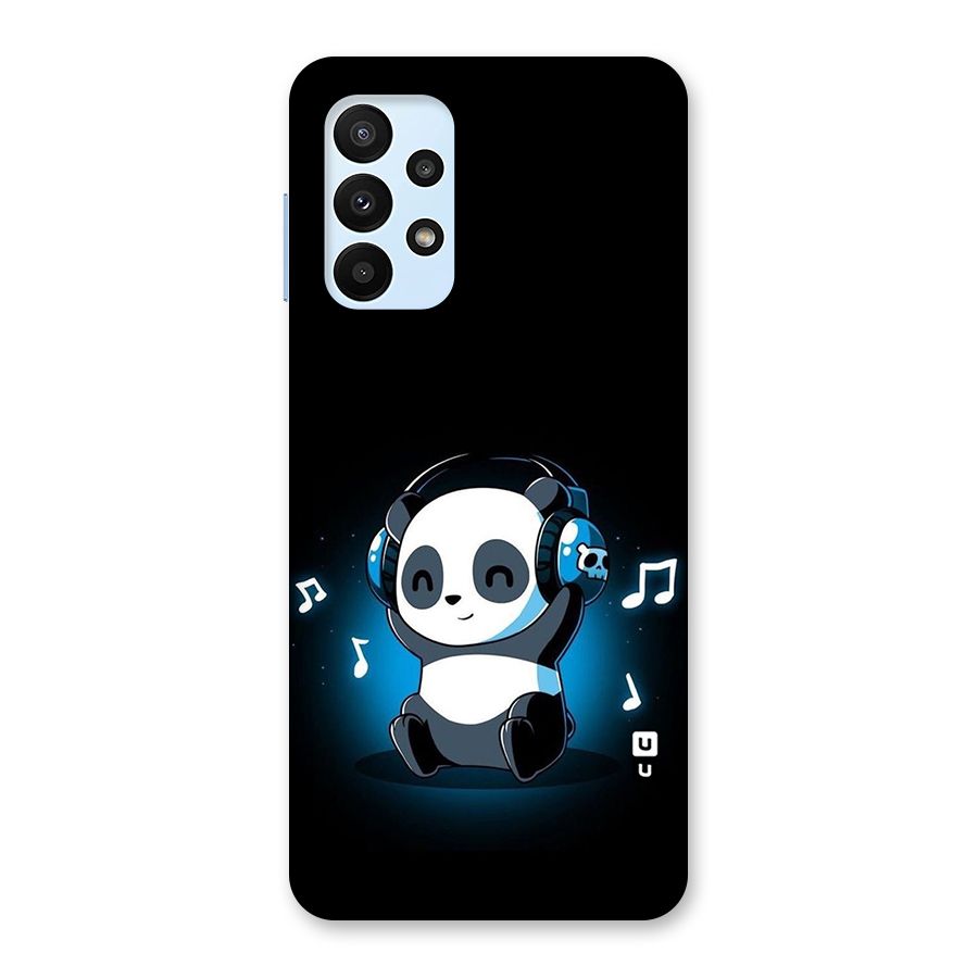 Adorable Panda Enjoying Music Back Case for Galaxy A23