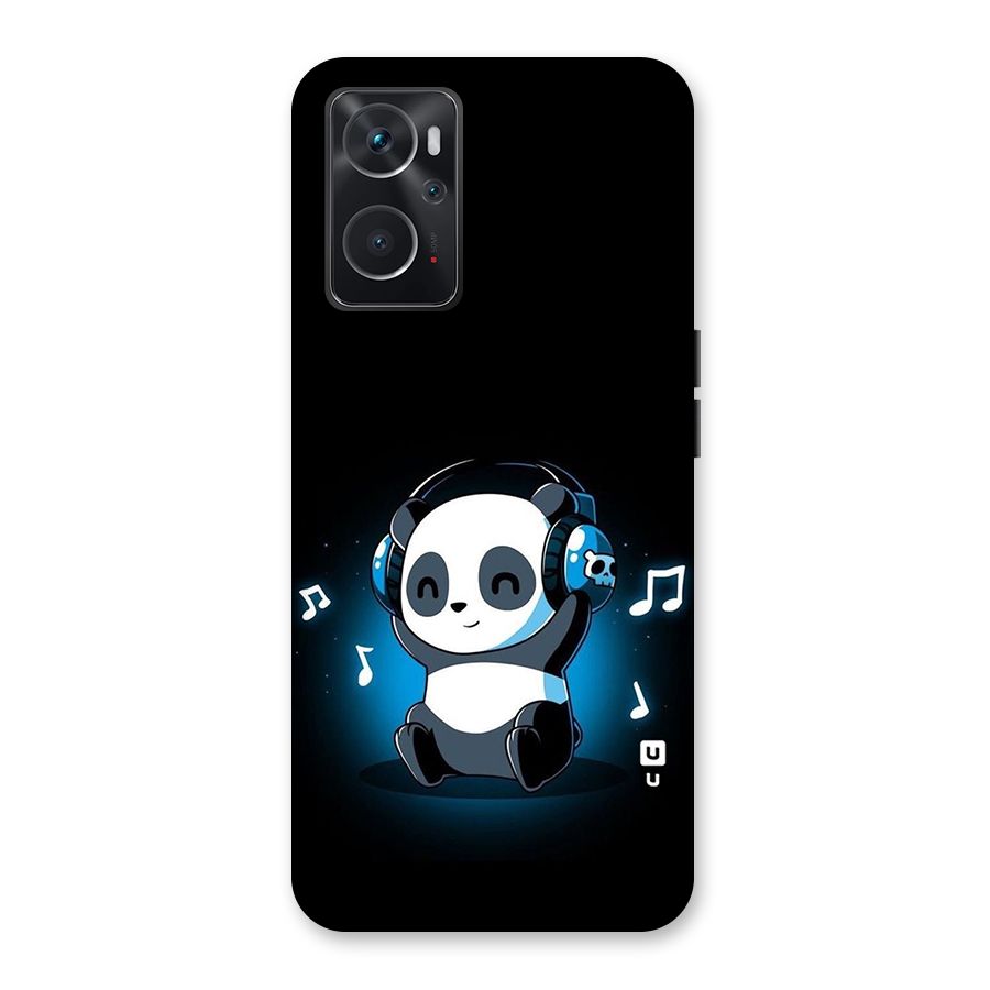 Adorable Panda Enjoying Music Back Case for Oppo K10 4G