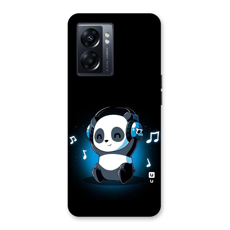 Adorable Panda Enjoying Music Back Case for Oppo K10 5G