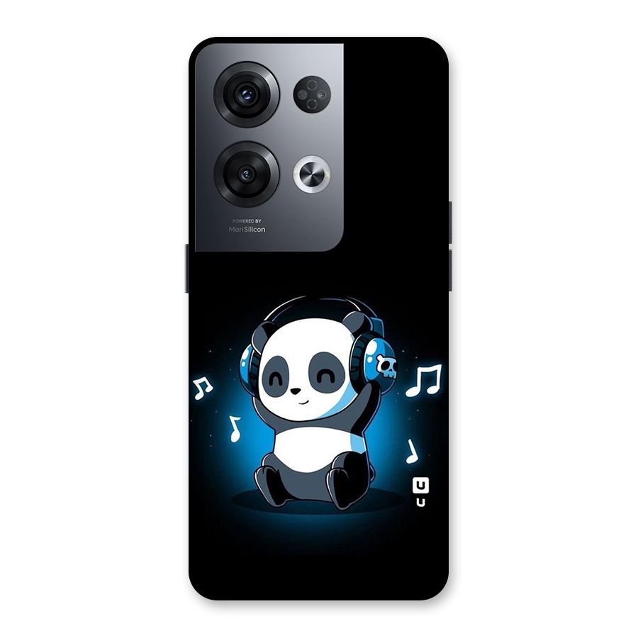 Adorable Panda Enjoying Music Back Case for Oppo Reno8 Pro 5G