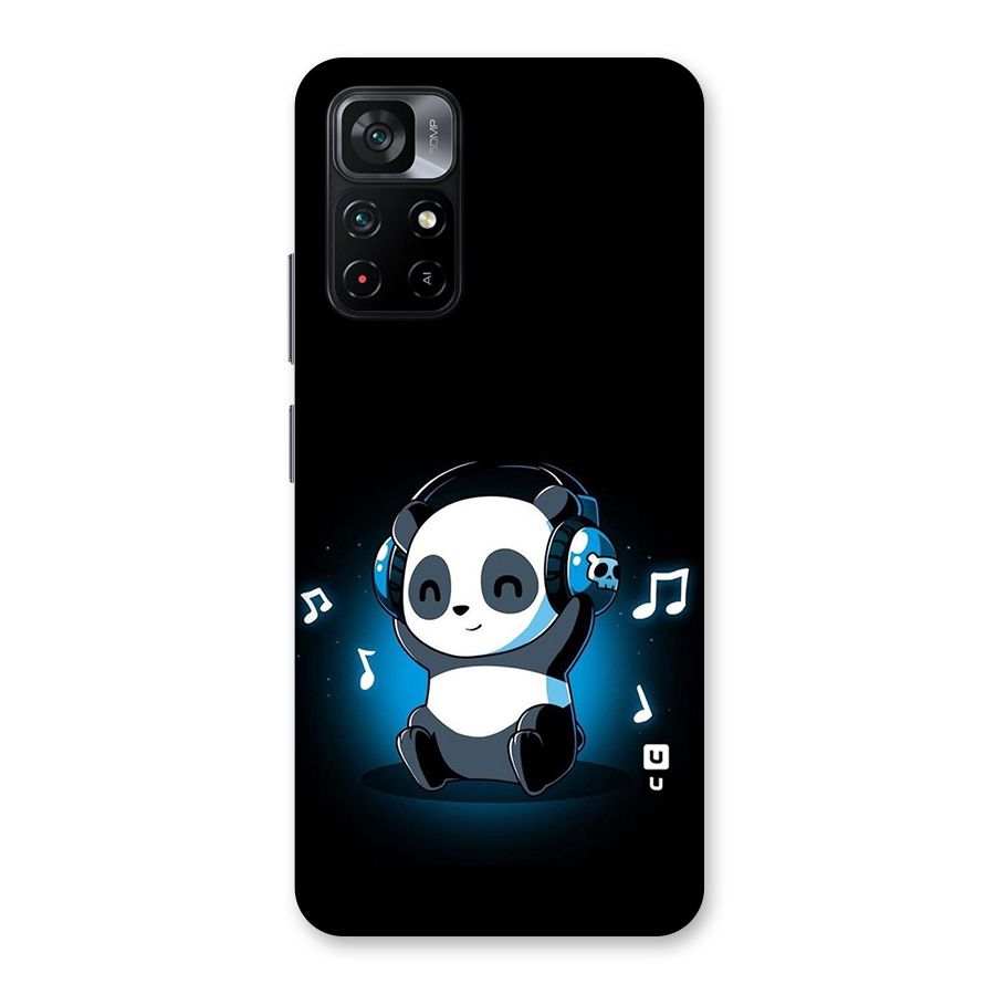 Adorable Panda Enjoying Music Back Case for Poco M4 Pro 5G