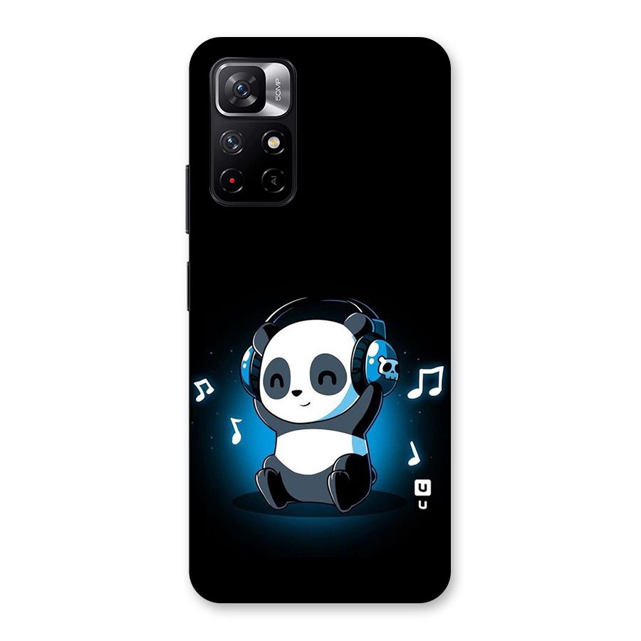 Adorable Panda Enjoying Music Back Case for Redmi Note 11T 5G