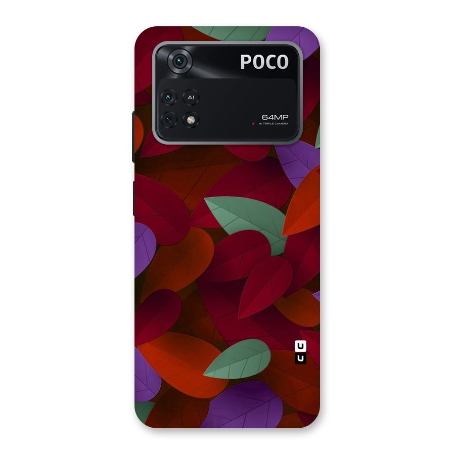 Aesthetic Colorful Leaves Back Case for Poco M4 Pro 4G
