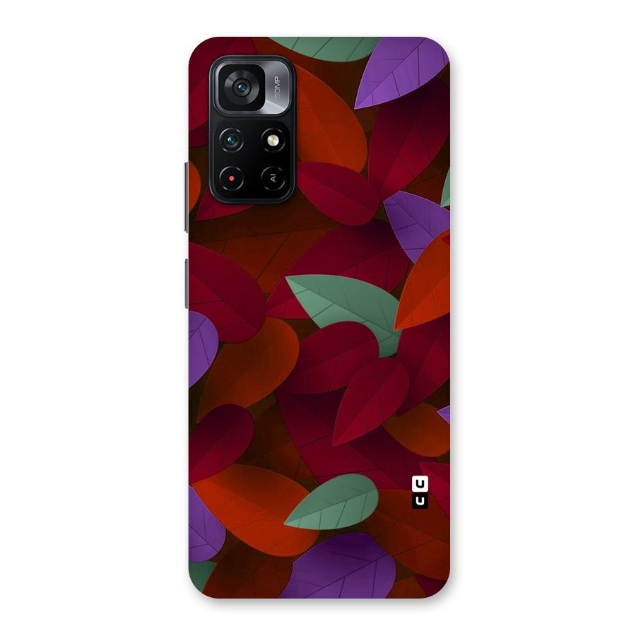 Aesthetic Colorful Leaves Back Case for Poco M4 Pro 5G