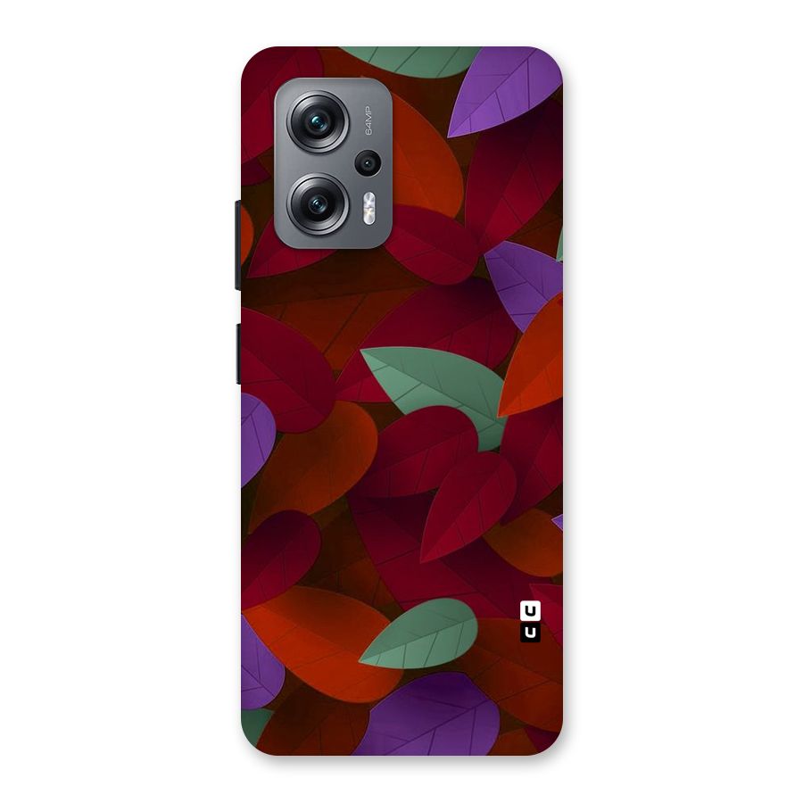Aesthetic Colorful Leaves Back Case for Redmi K50i