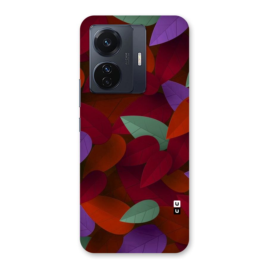 Aesthetic Colorful Leaves Back Case for Vivo T1 Pro