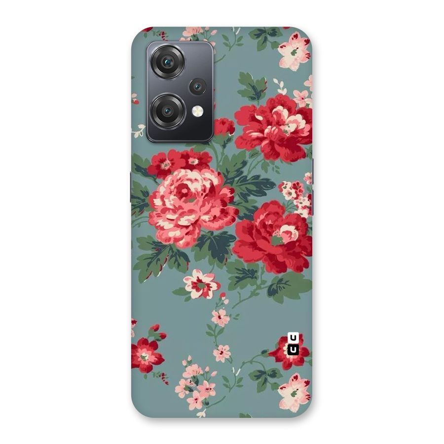 Aesthetic Floral Red Back Case for OnePlus Nord CE 2 Lite 5G